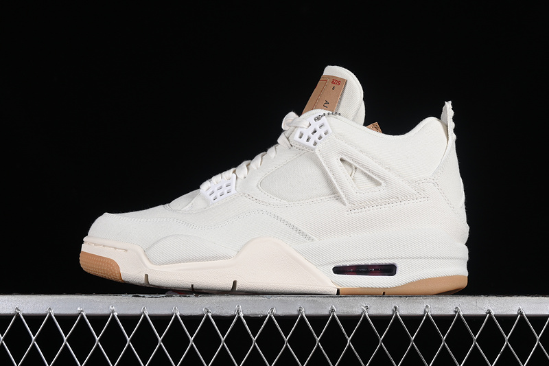 Levi 's Nike Air Jordan 4 White Denim Sneakers