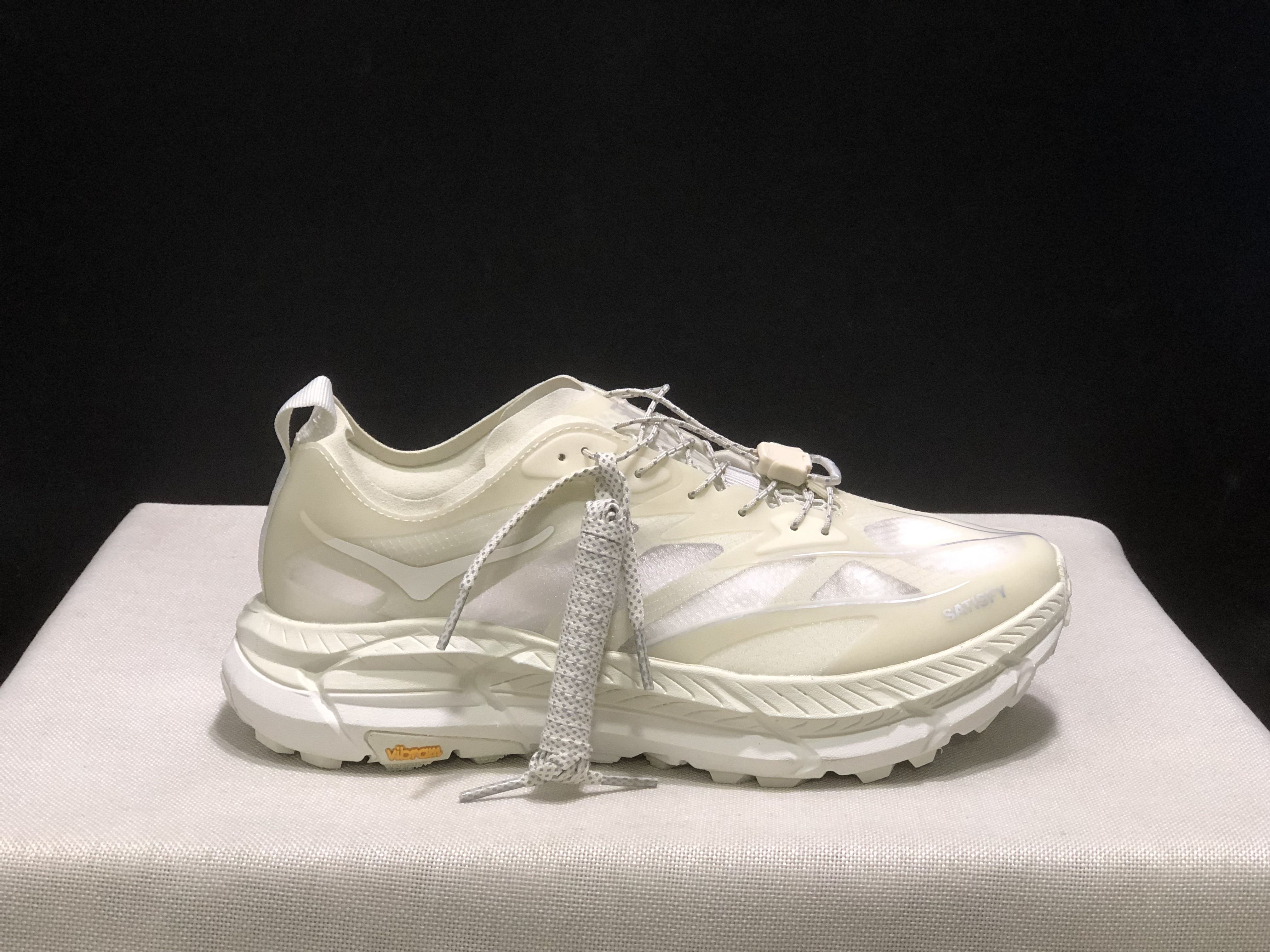 Hoka One One Satisfy x Mafate Speed 4 Breathable Fashion Running Shoes Sneakers White