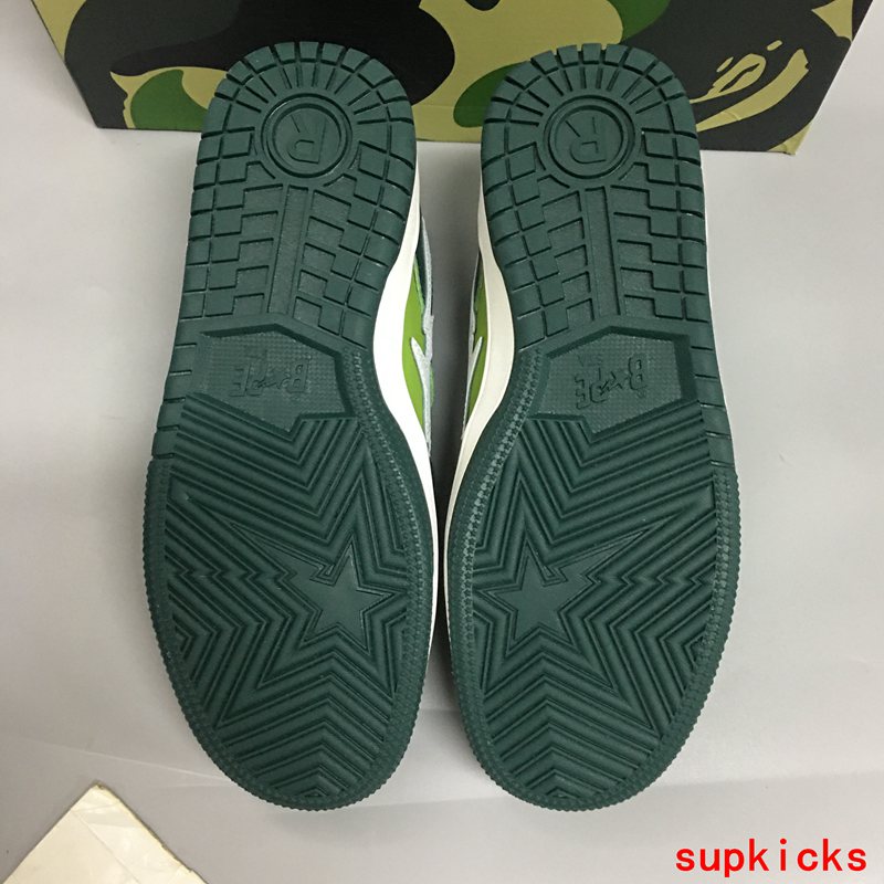 A Bathing Ape Bape SK8 Sta Green White 1J30291024