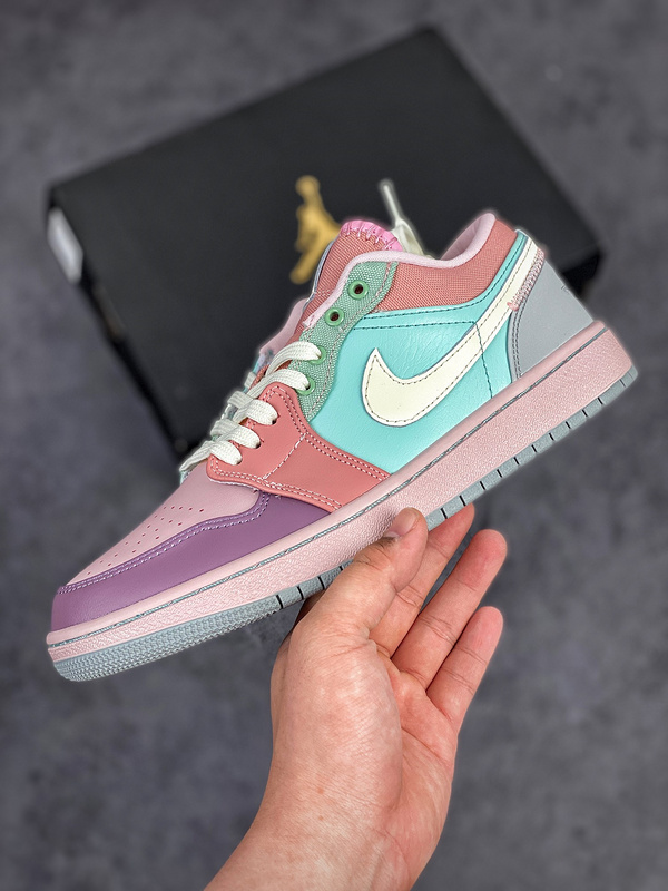 Nike Air Jordan 1 Low Easter Pastel Pink Blue Multicolour Sneakers