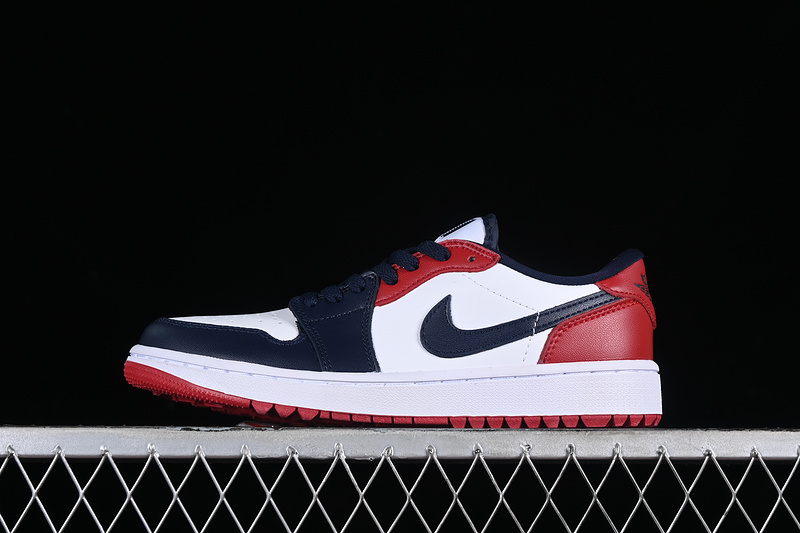 Nike Air Jordan 1 Low Golf USA White Obsidian Varsity Red Sneakers