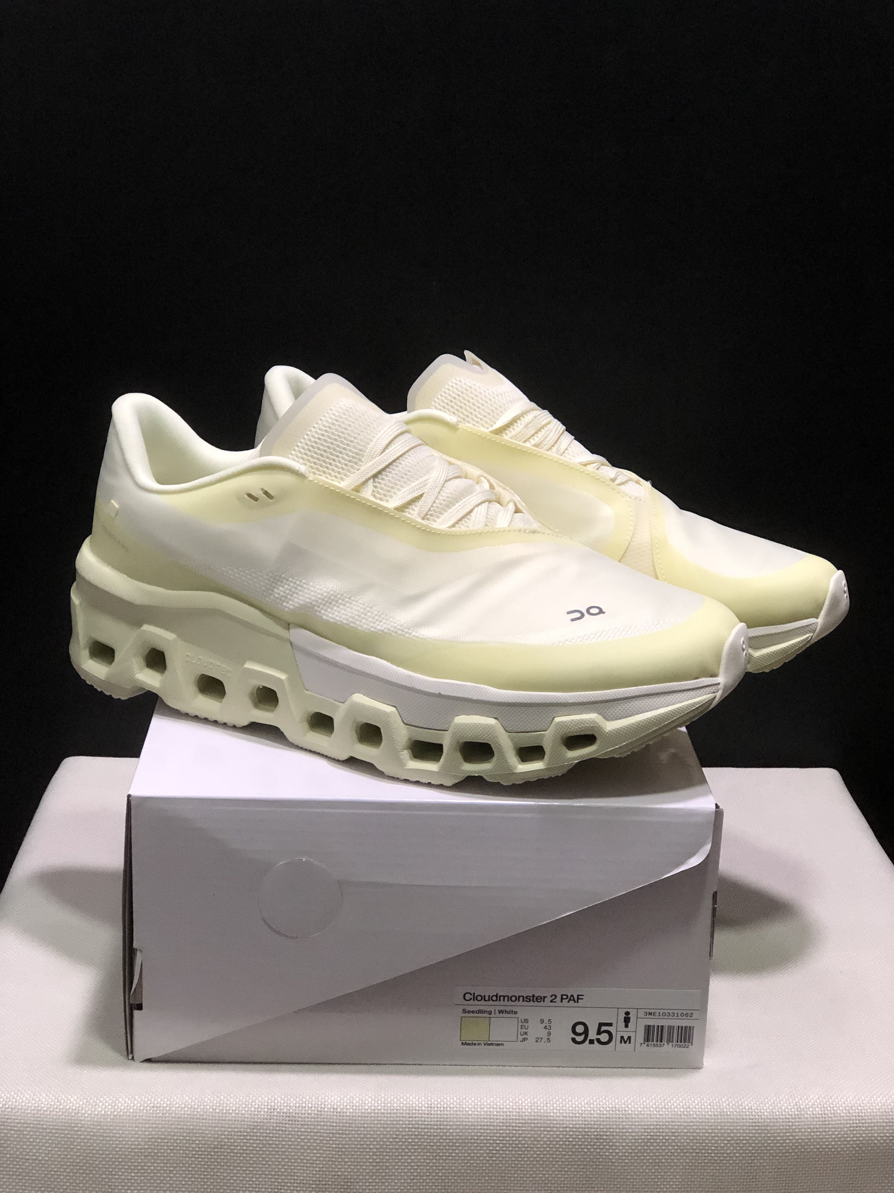 Post Archive Faction x On Running Cloudmonster 2 Sports Shoes Milky Yellow