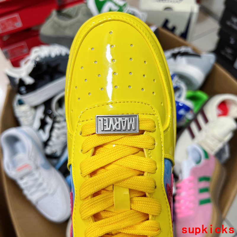 A Bathing Ape Bape Sta Marvel Comics Yellow Patent Leather