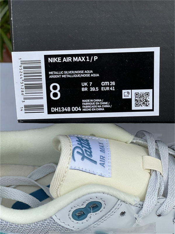 Nike Air Max 1 Patta Noise Aqua with Bracelet 2021 Blue Sneakers