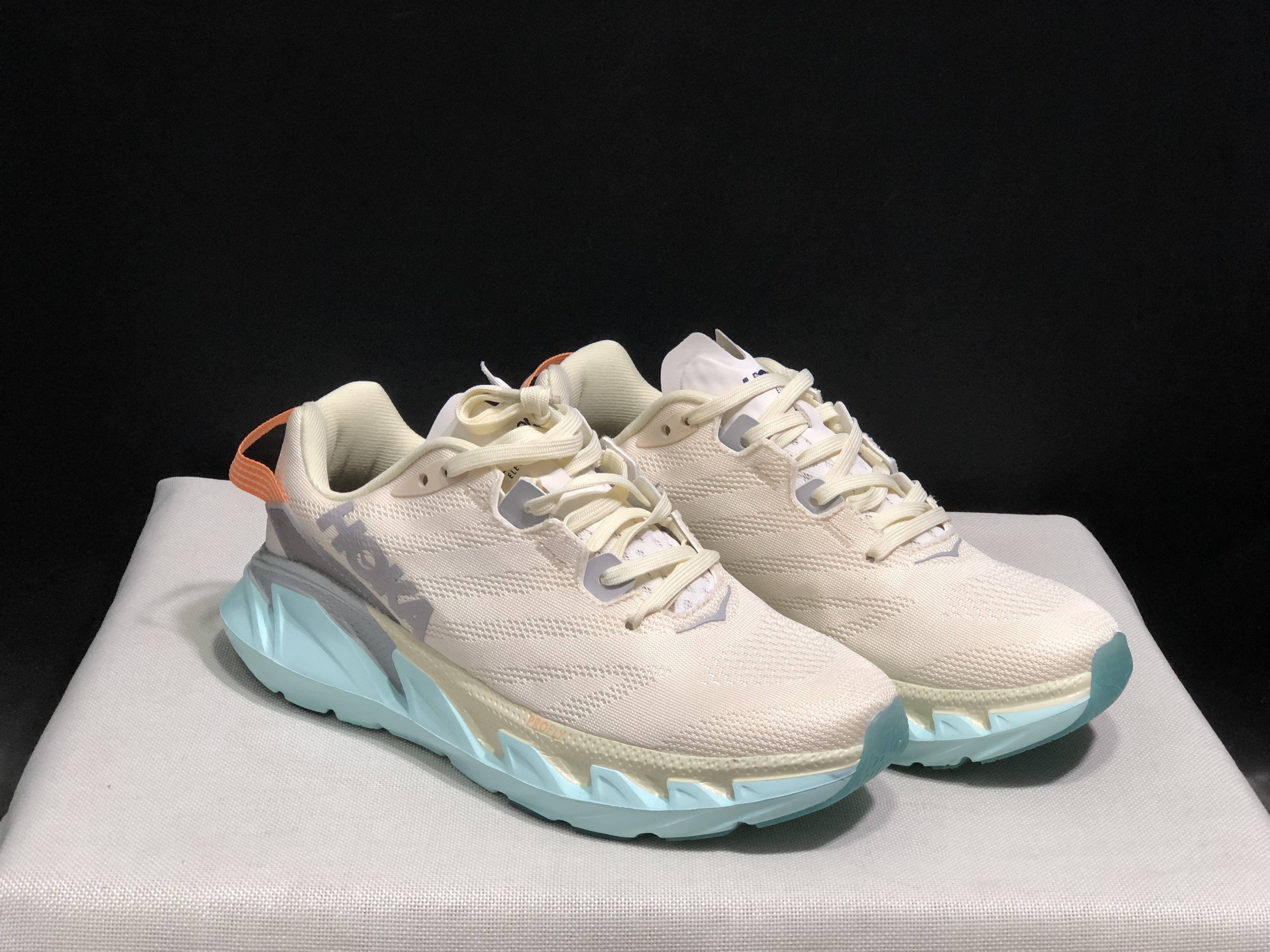 Hoka One One Elevon 2 Cream Anti-slip Wear-resistant Running Shoes Sneakers