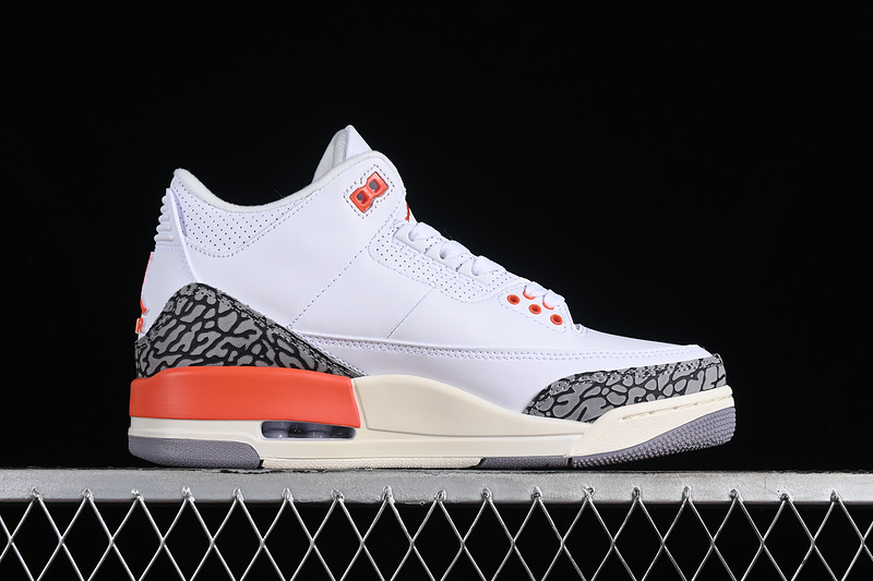 Nike Air Jordan 3 Retro Georgia Peach White Cosmic Clay Cement Grey Sneakers