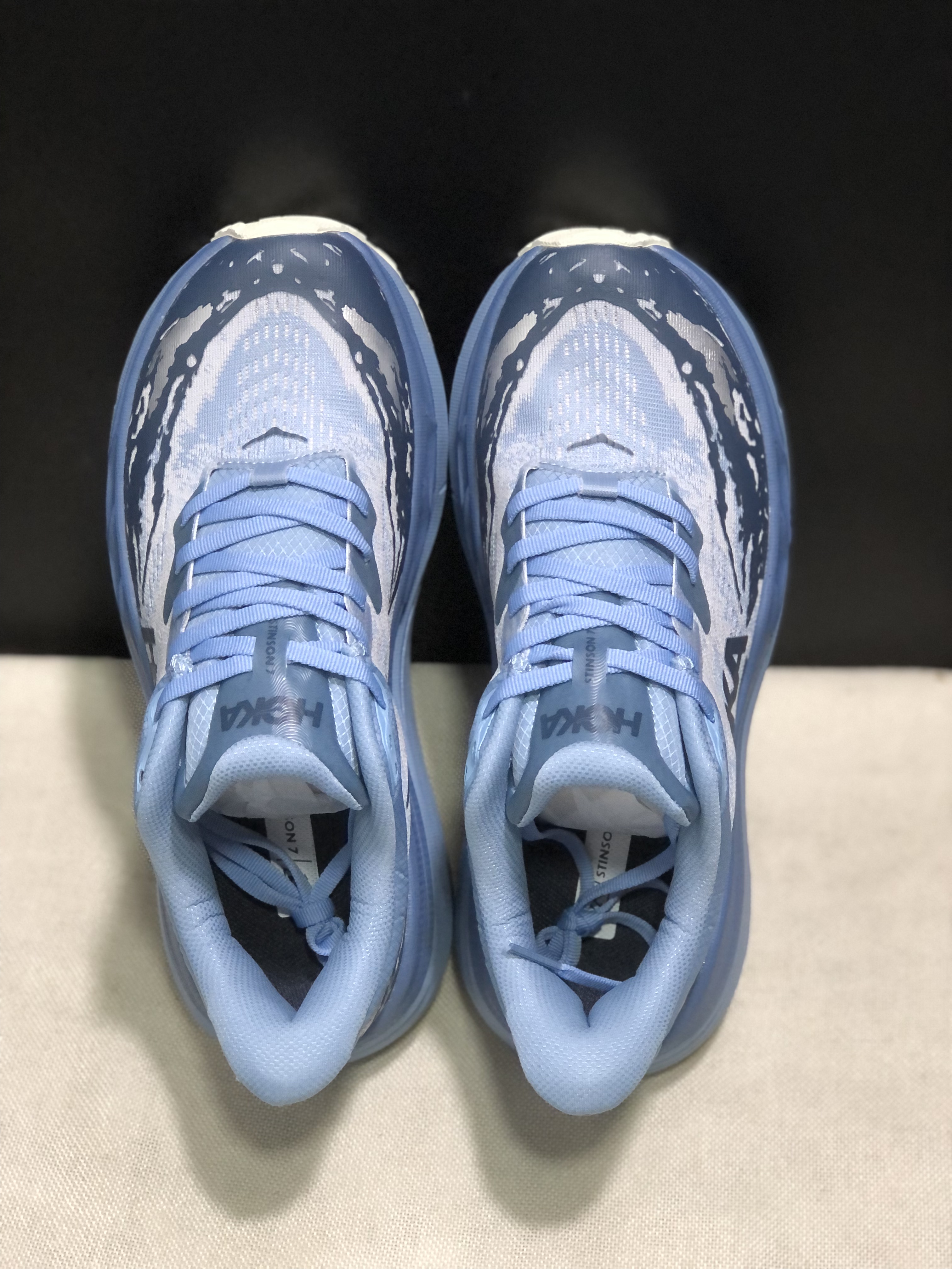 Hoka One One Stinson 7 Comfortable Anti-slip Running Shoes Blue/Camouflage