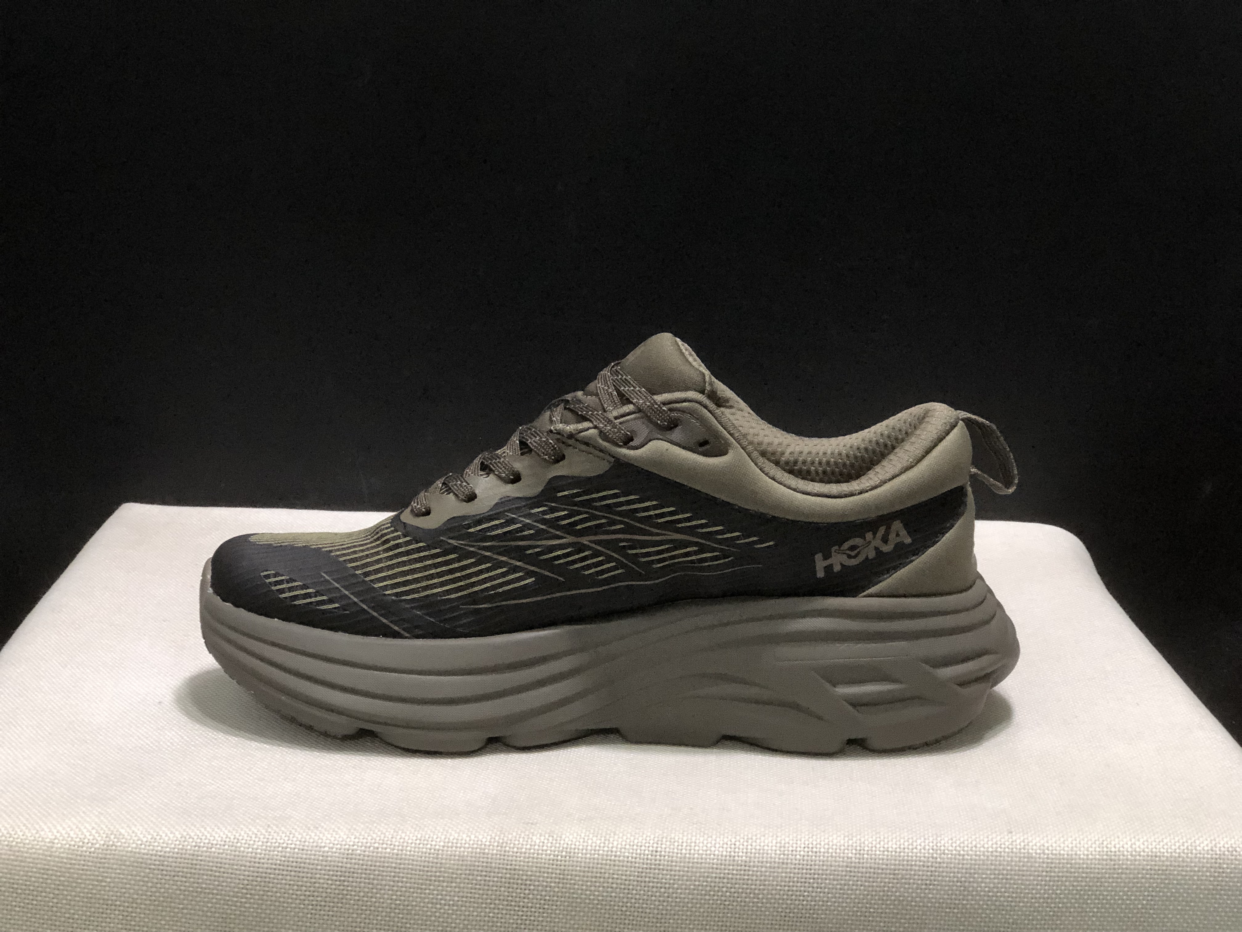 Hoka One One Bondi 8 Breathable Low-top Running Shoes Sneakers Brown