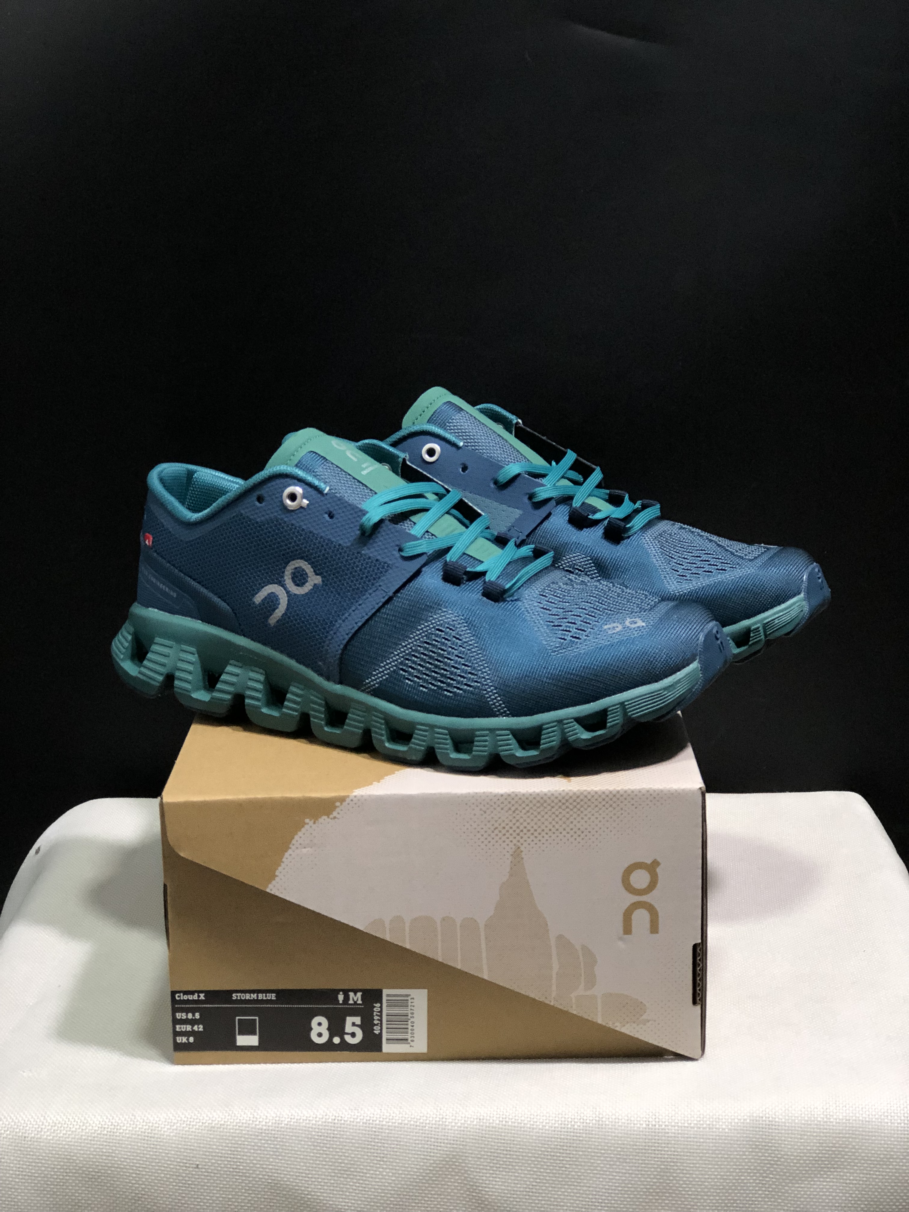 On Running Cloud X Lightweight Running Shoes Storm Blue