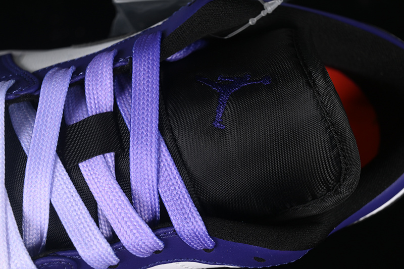 Nike Air Jordan 1 Low Black White Purple Sneakers