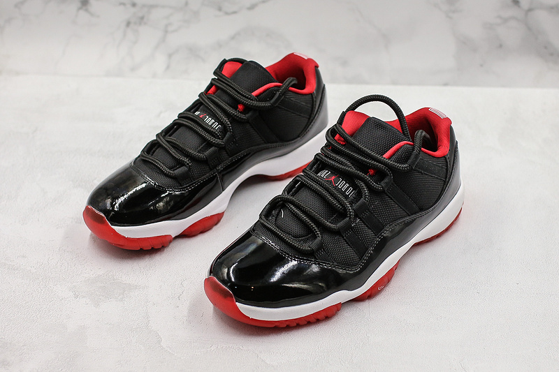 Nike Air Jordan 11 Retro Low-Top Bred Black Sneakers