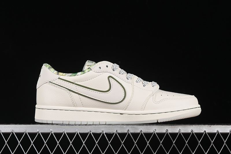 Nike Air Jordan 1 Low OG SP Travis Scott Fragment Design Givenchy Green White Sneakers