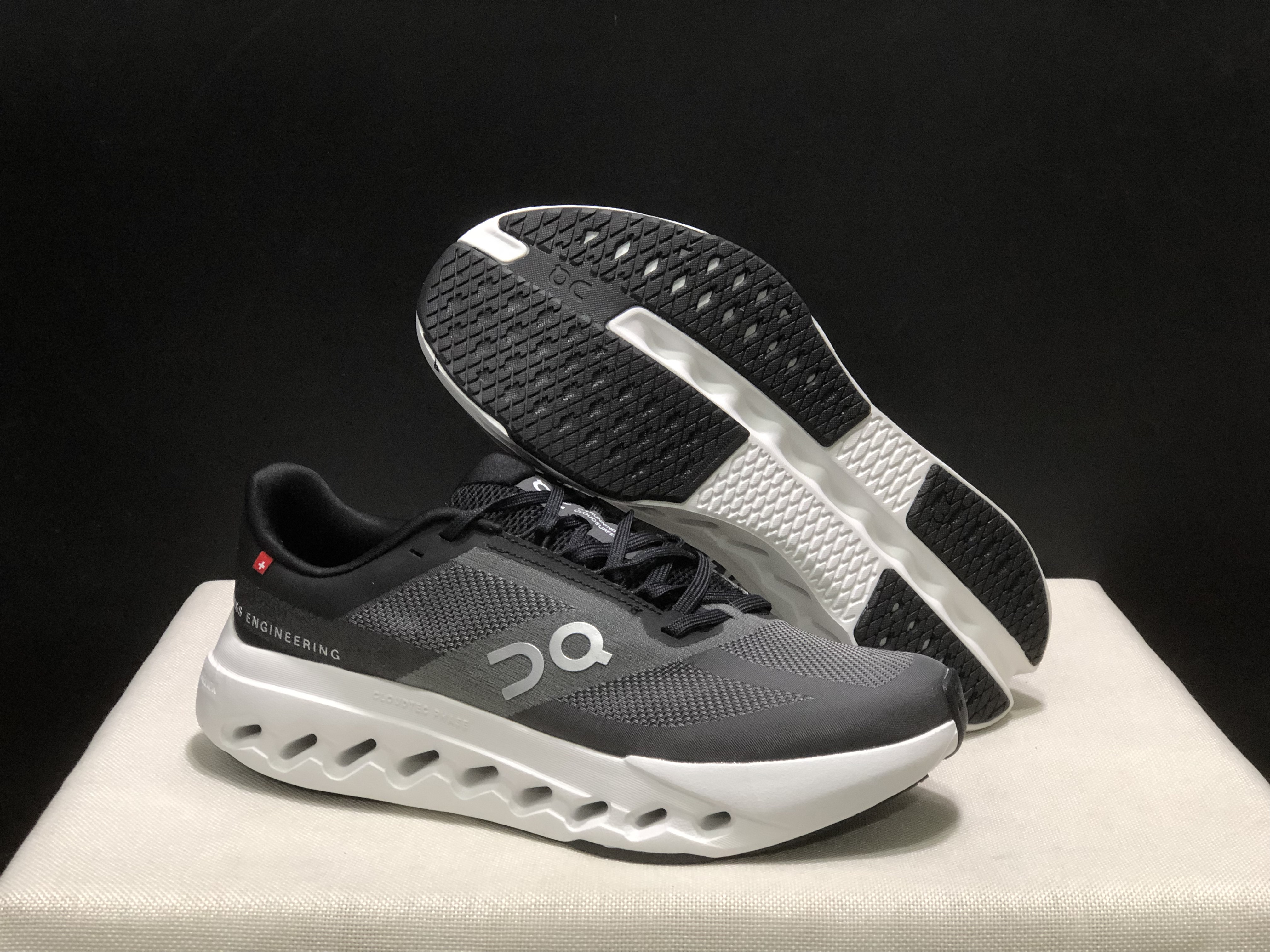 On Running Cloudsurfer Next Casual Running Shoes Dark Grey/Black/White