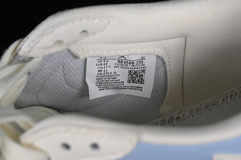 Nike Air Jordan 1 Low Travis Scott Fragment Design Louis Vuitton White Blue Sneakers