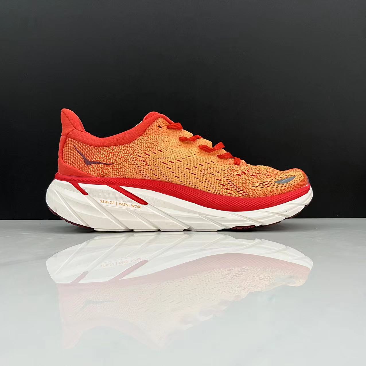 Hoka One One Clifton 8 Fashion Shoes Shock-absorbing Sneakers Orange
