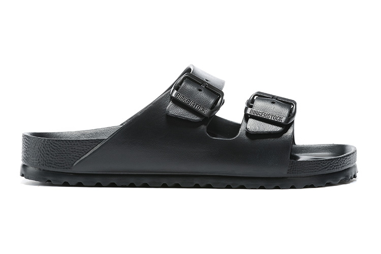 Birkenstock Two-Button Pure Black EVA Casual Slippers