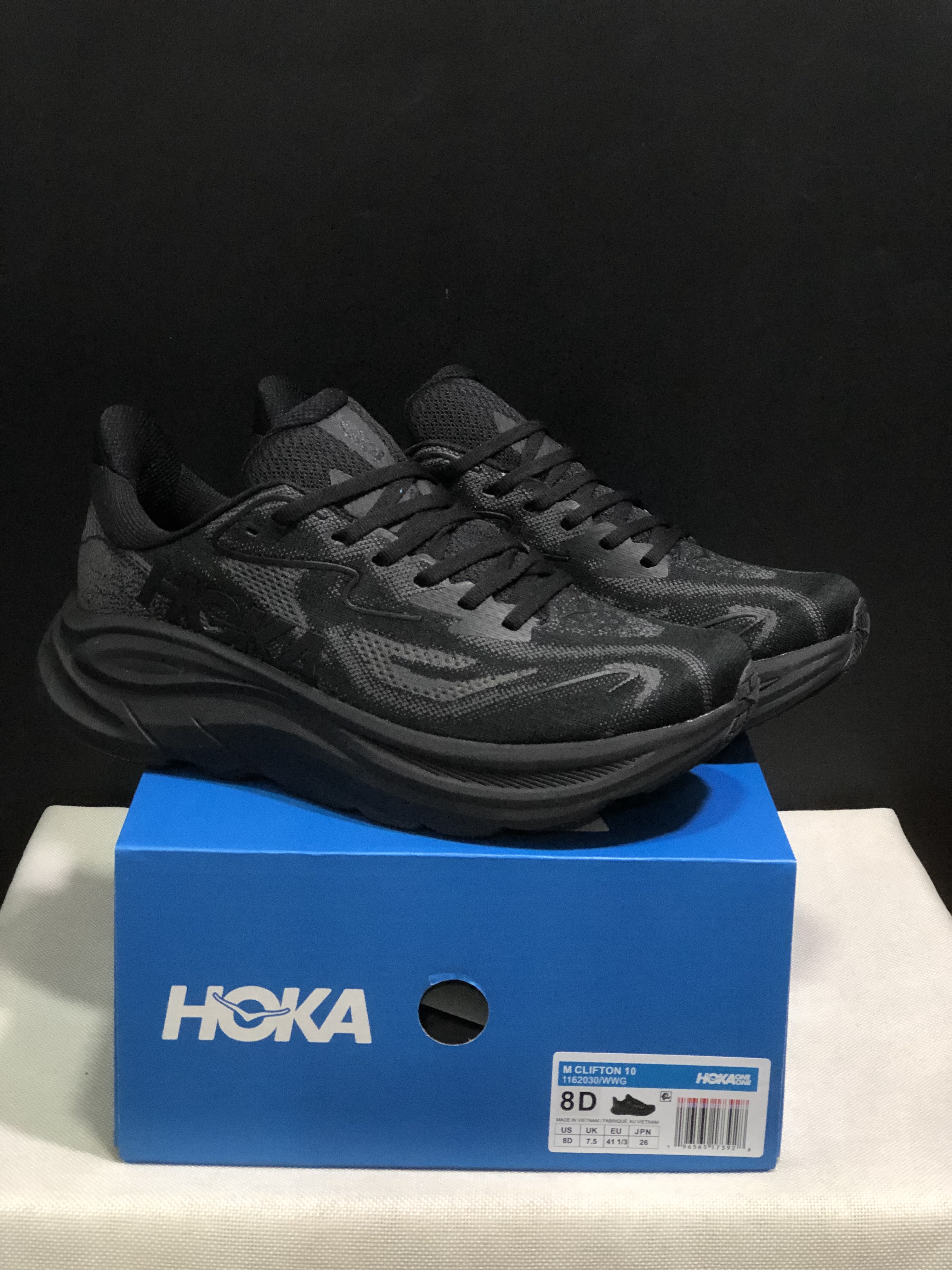 Hoka One One Clifton 10 Fashion Shoes Sneakers Black
