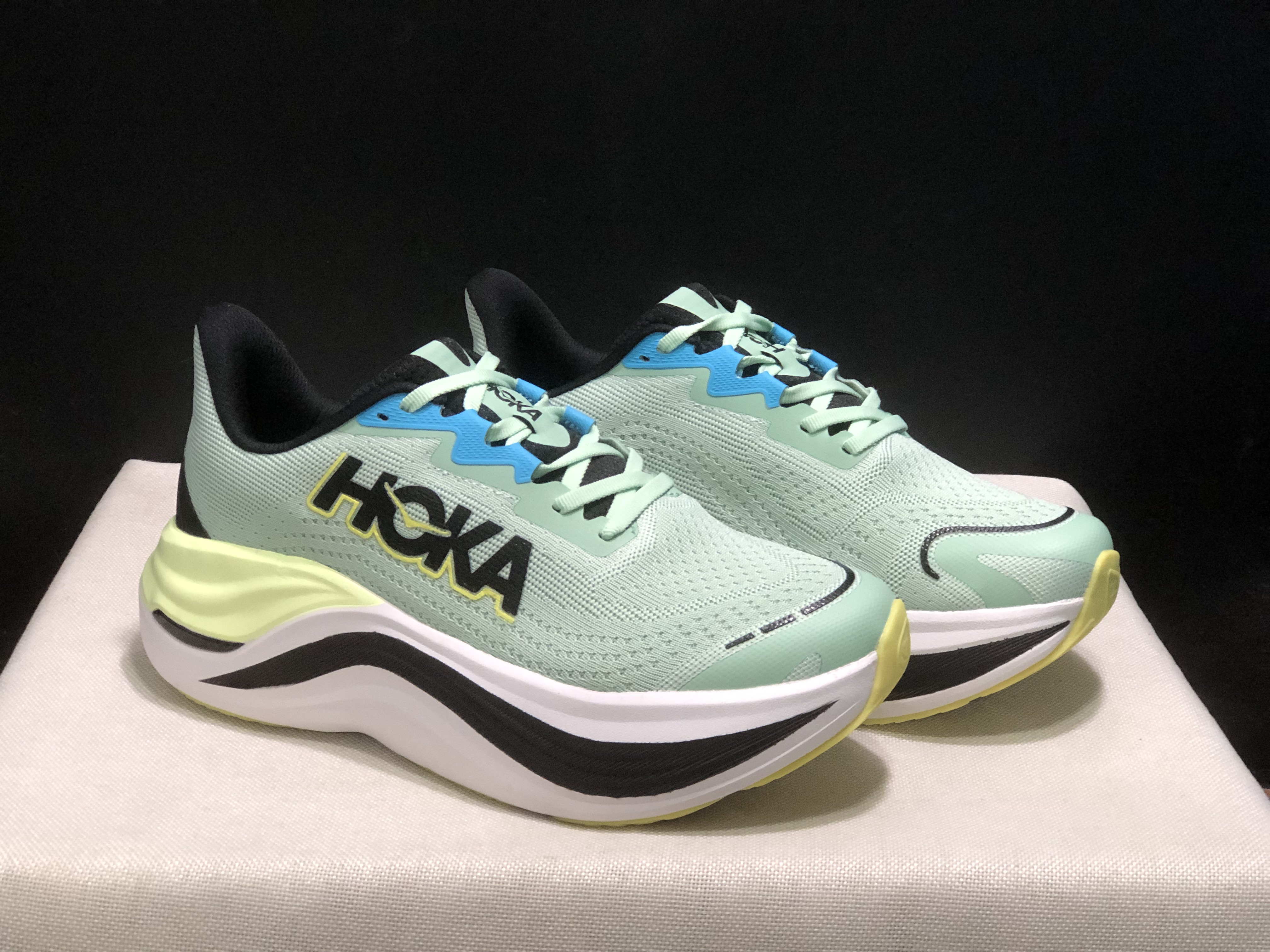 Hoka One One Skyward X Anti-slip Wear-resistant Running Shoes Sneakers Light Green
