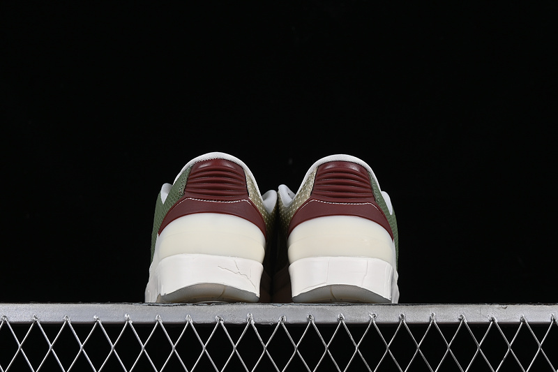 Nike Air Jordan 2 Low Chinese New Year Cedar Oil Green White Sneakers