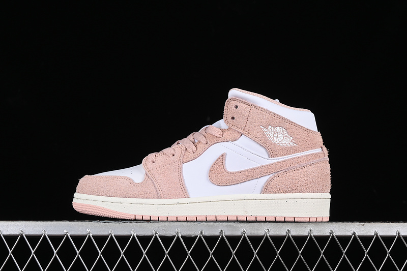 Nike Air Jordan 1 Mid White Sail Legend Pink Sneakers