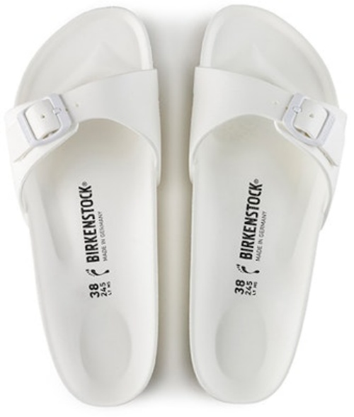 Birkenstock Madrid 128183 EVA Narrow Fit White Sandals
