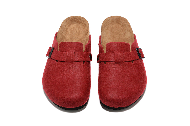 Birkenstock Red Suede Clog Shoes