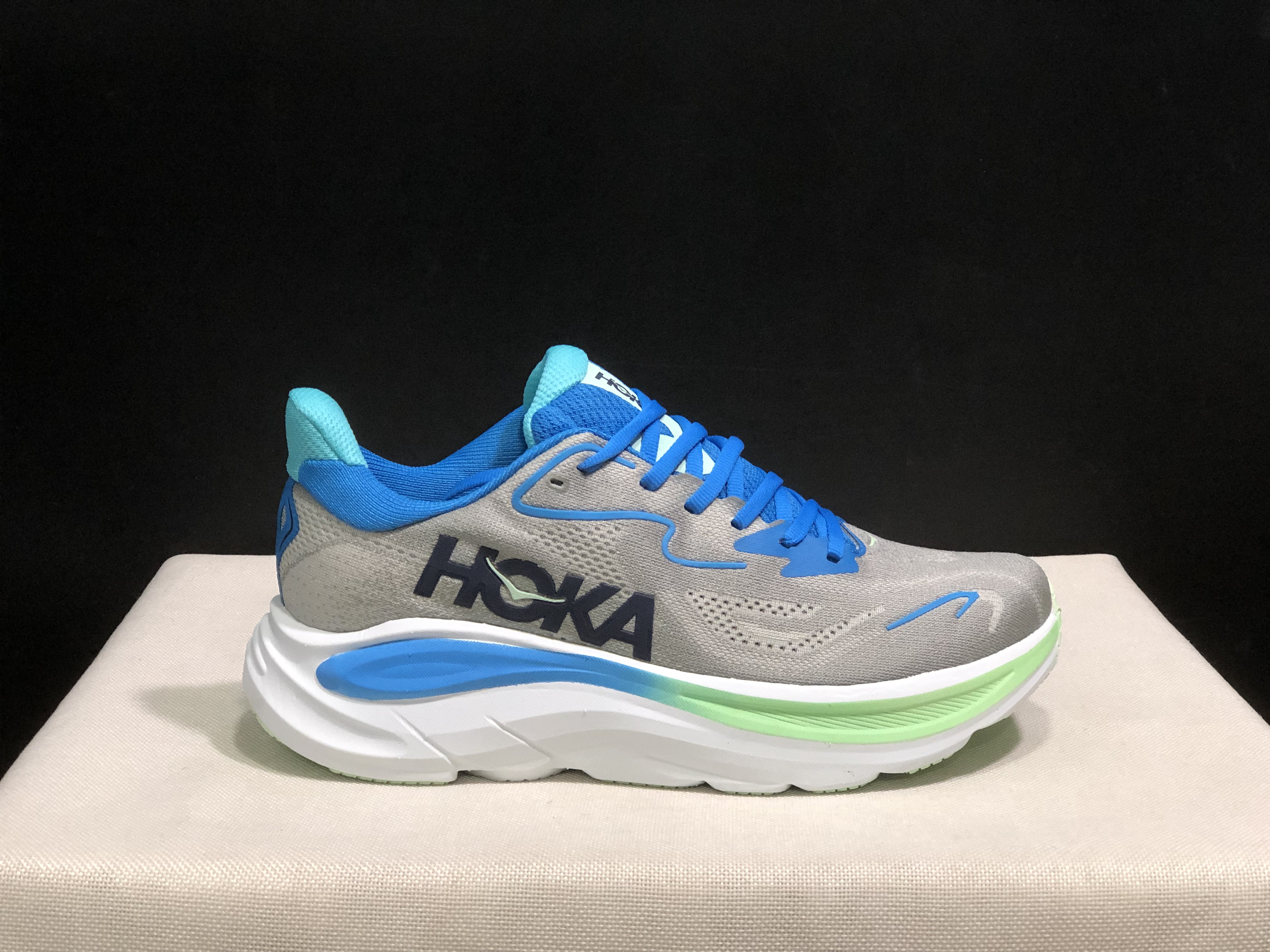 Hoka One One Clifton 10 Fashion Shoes Sneakers Gray/Blue