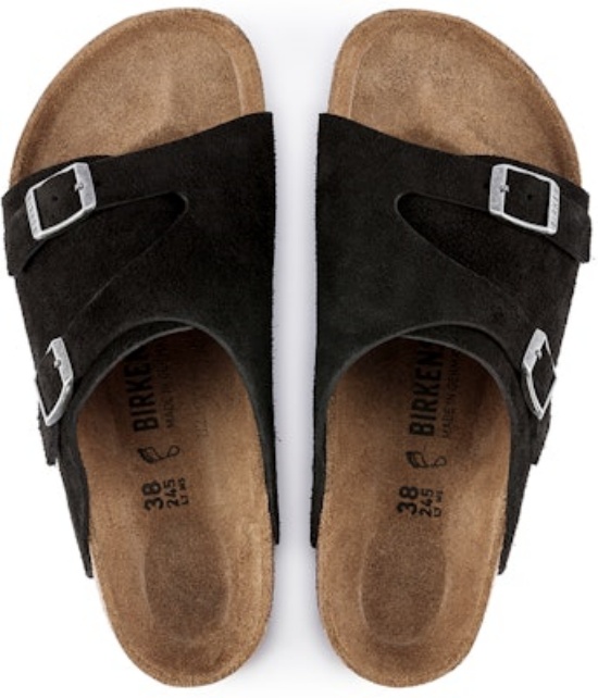 Birkenstock Zurich Suede 1025060 Black Sandals