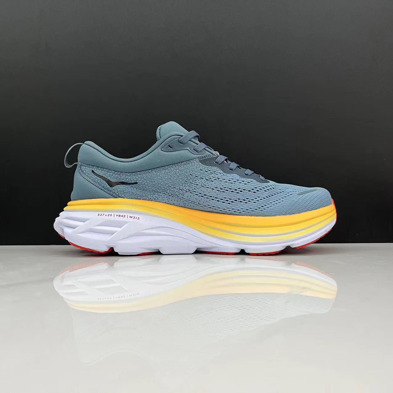Hoka One One Bondi 8 Breathable Low-top Running Shoes Sneakers Turquoise