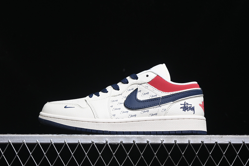 Nike Air Jordan 1 Low Red Blue White Sneakers