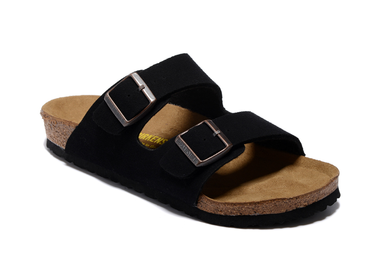 Birkenstock Arizona Black Double Buckle Leather Sandals
