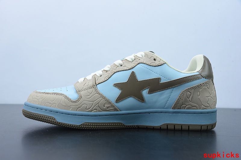 A Bathing Ape Bape Sta Low Gray Blue Black