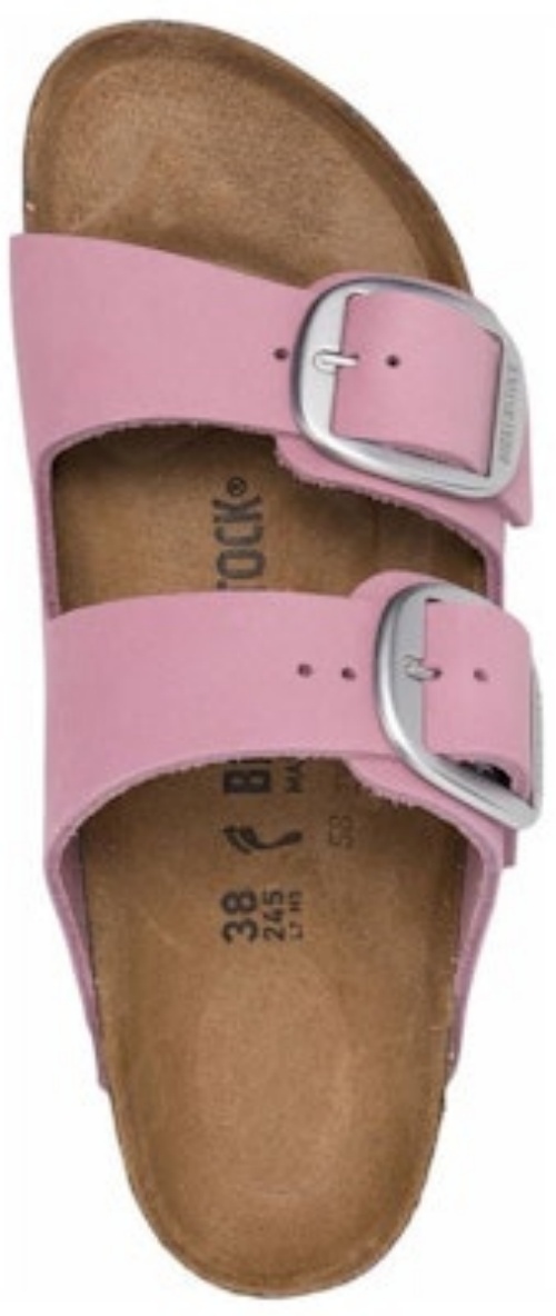 Birkenstock Arizona Large Silver Buckle Pink 1022161 Fashion Slippers