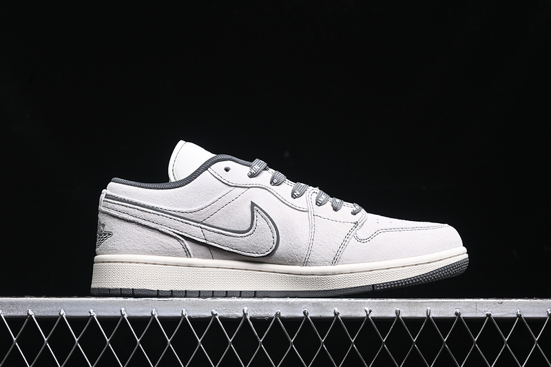 Nike Air Jordan 1 Low Grey White Fashion Sneakers