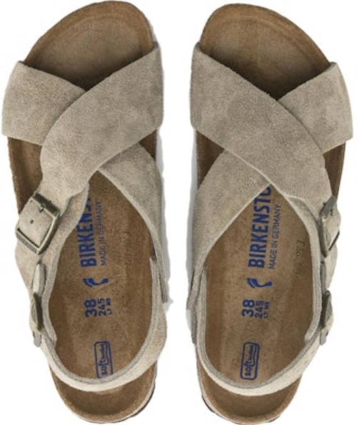 Birkenstock Tulum Suede Leather 1024110 Narrow Fit Taupe Sandals