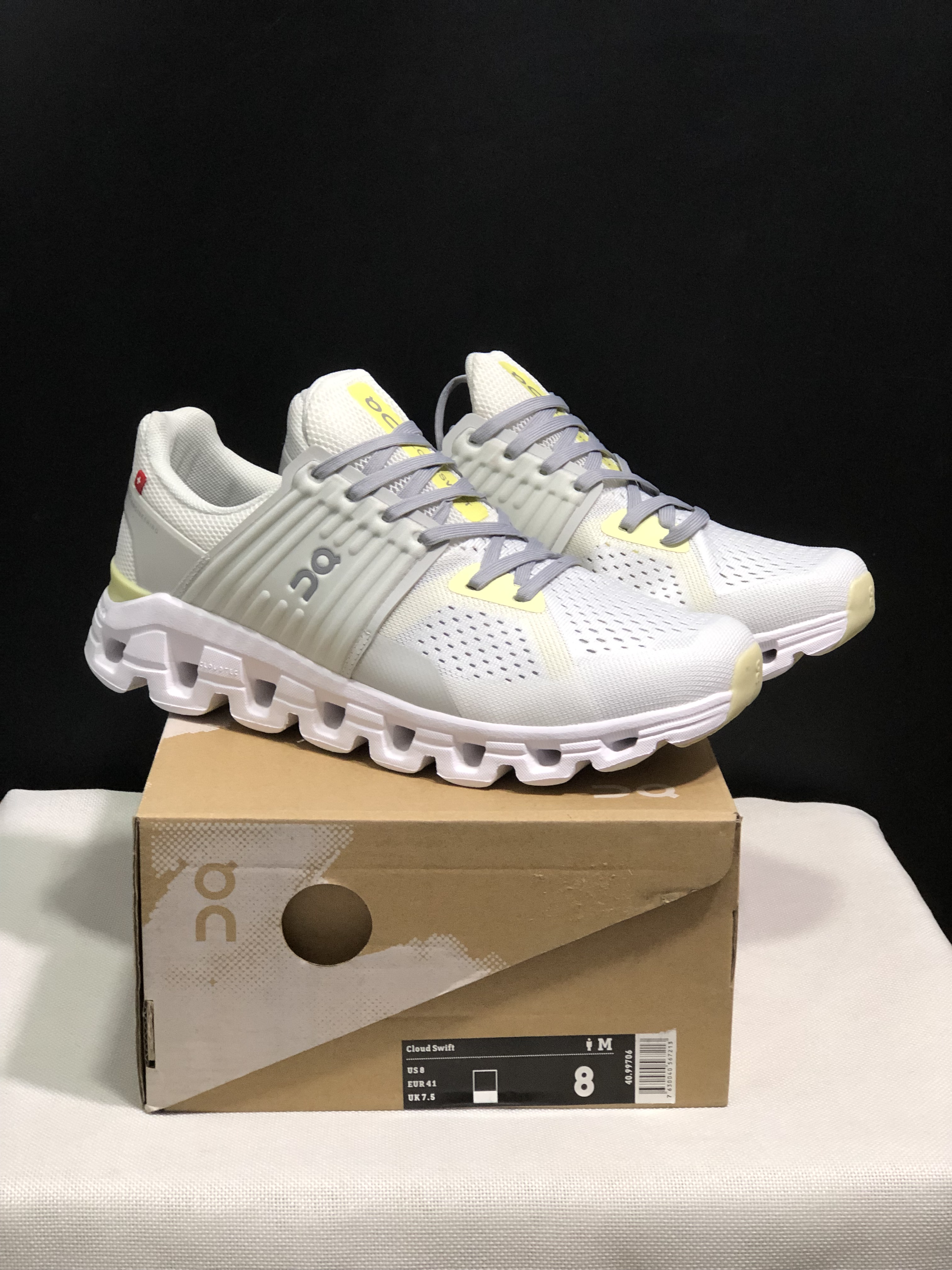 On Running Cloudswift Cushioning Running Shoes Ivory White/Milky Yellow