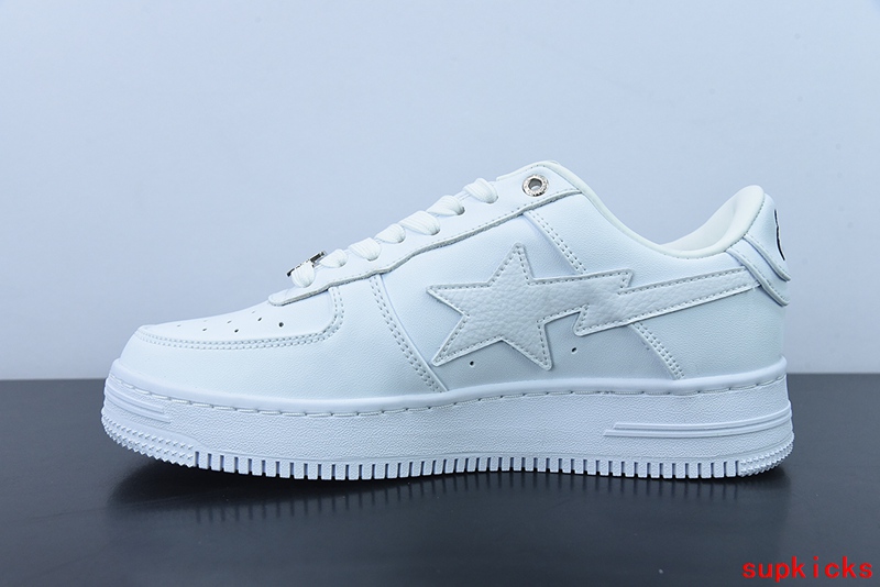 A Bathing Ape Bape Sta Low White SN Embroidery