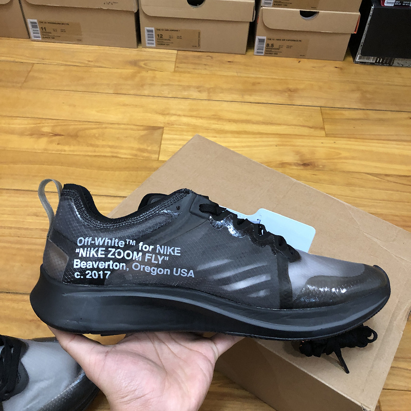 Nike Off-White Zoom Fly SP Black White Cone Sneakers