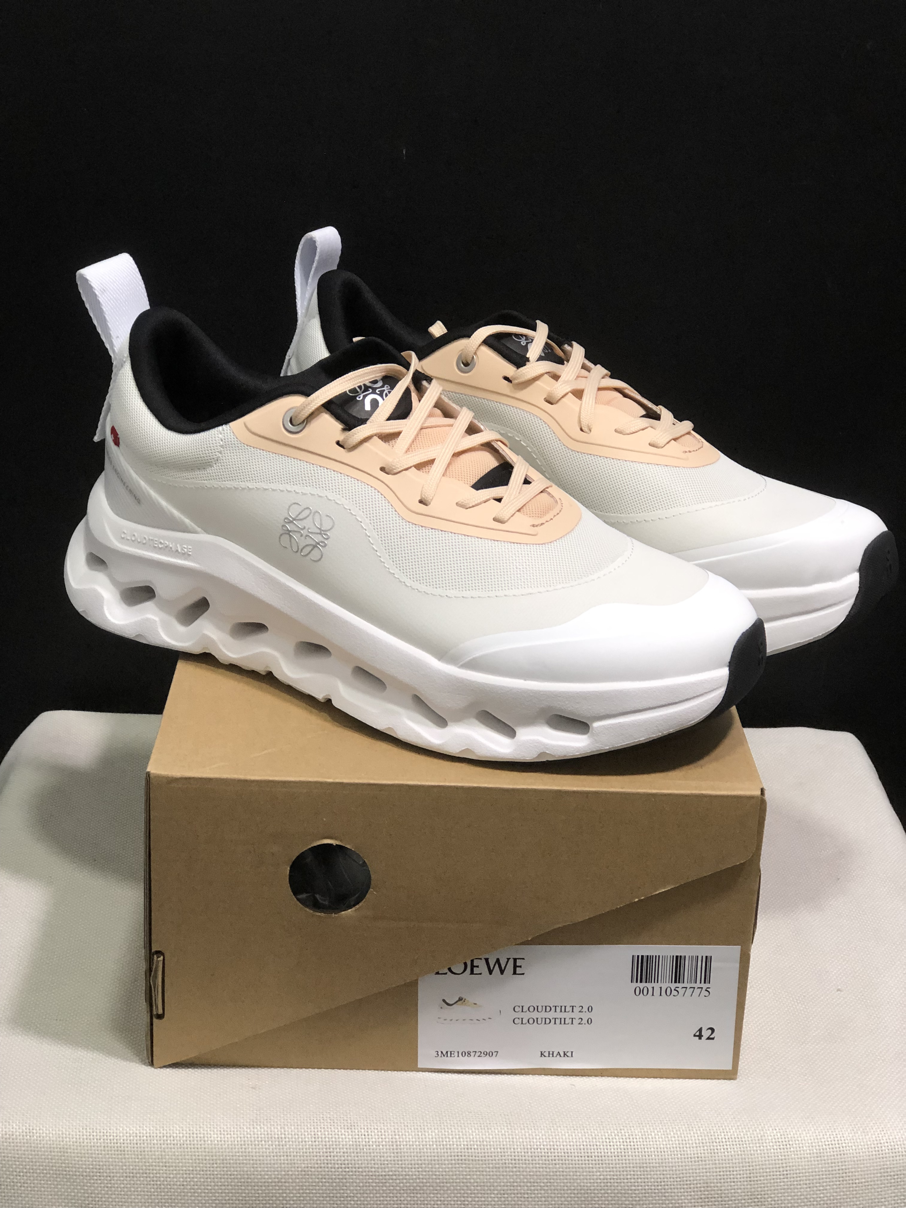 LOEWE x On Running Cloudtilt 2.0 Casual Sports Shoes Ivory White/Light Orange