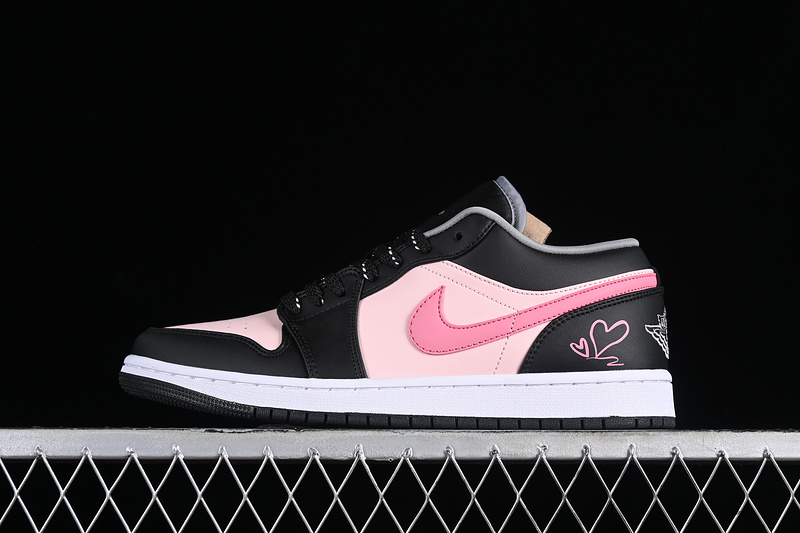 Nike Air Jordan 1 Low Pink Black Sneakers