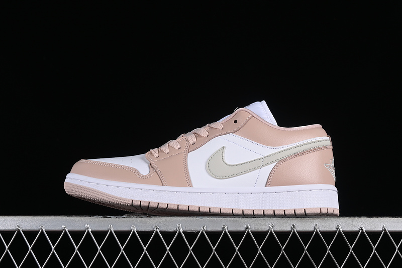 Nike Air Jordan 1 Low White Particle Beige Sneakers