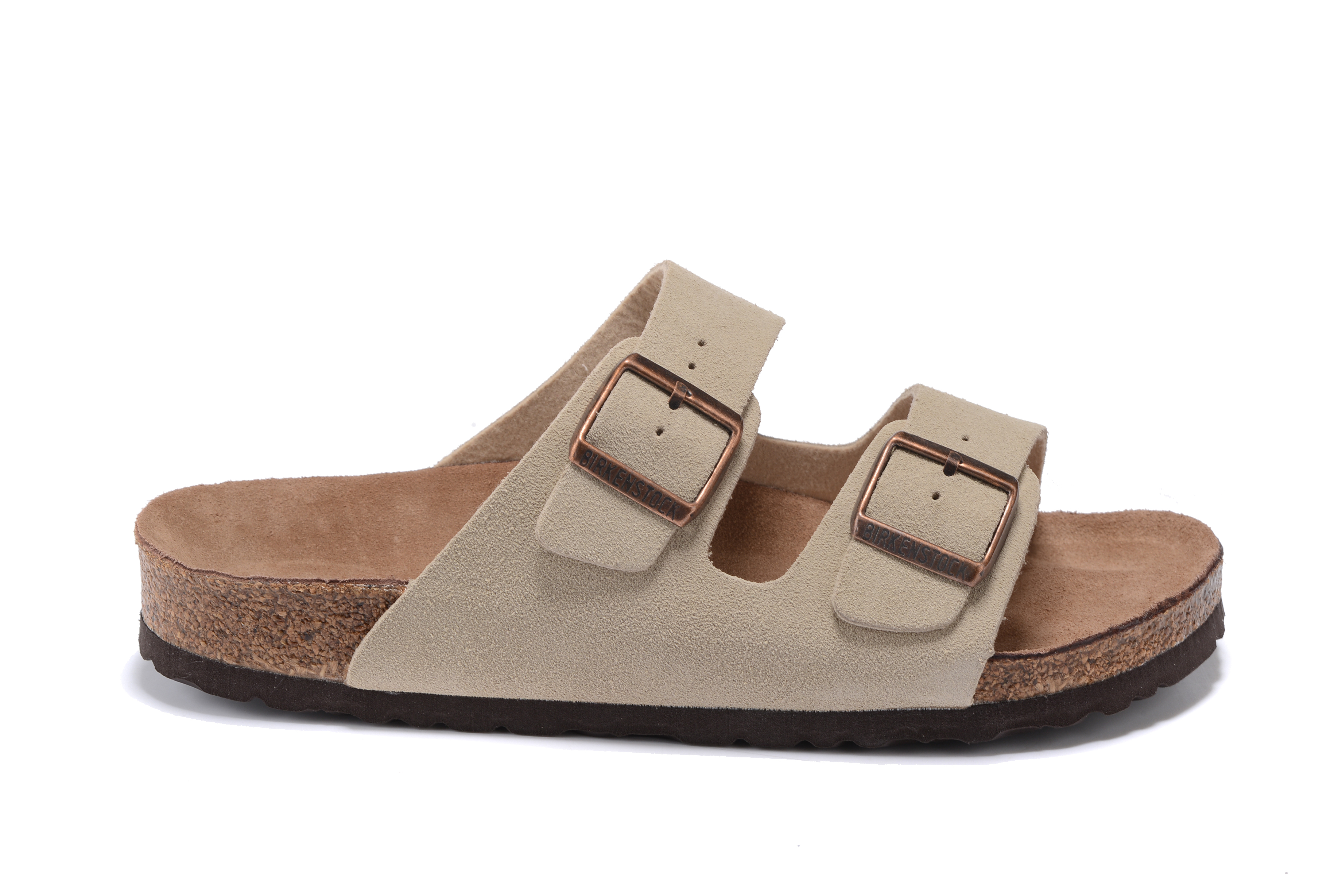 Birkenstock Arizona Cream Double Buckle Leather Sandals