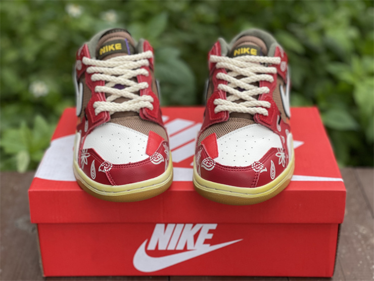 Nike Dunk Low Scrap Archeo Brown Red Sneakers