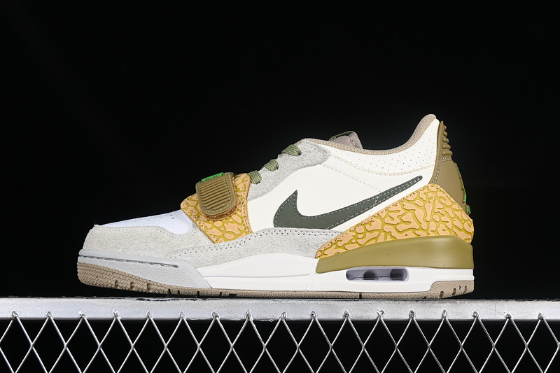 Nike Air Jordan Legacy 312 Low Phantom Alligator Golden Moss Sneakers