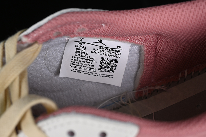 Nike Air Jordan 1 Low OG Travis Scott Pink White Sneakers