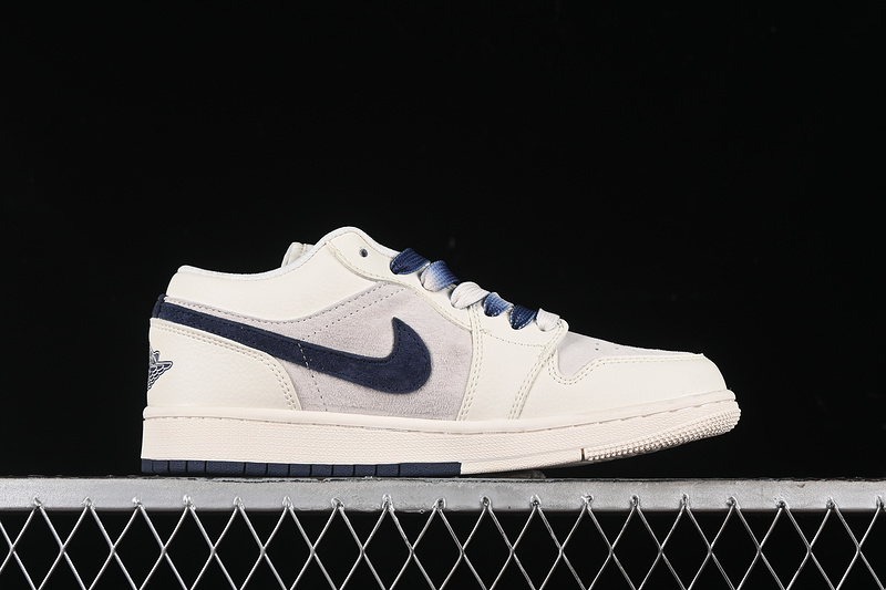 Nike Air Jordan 1 Low Supreme Blue White Sneakers