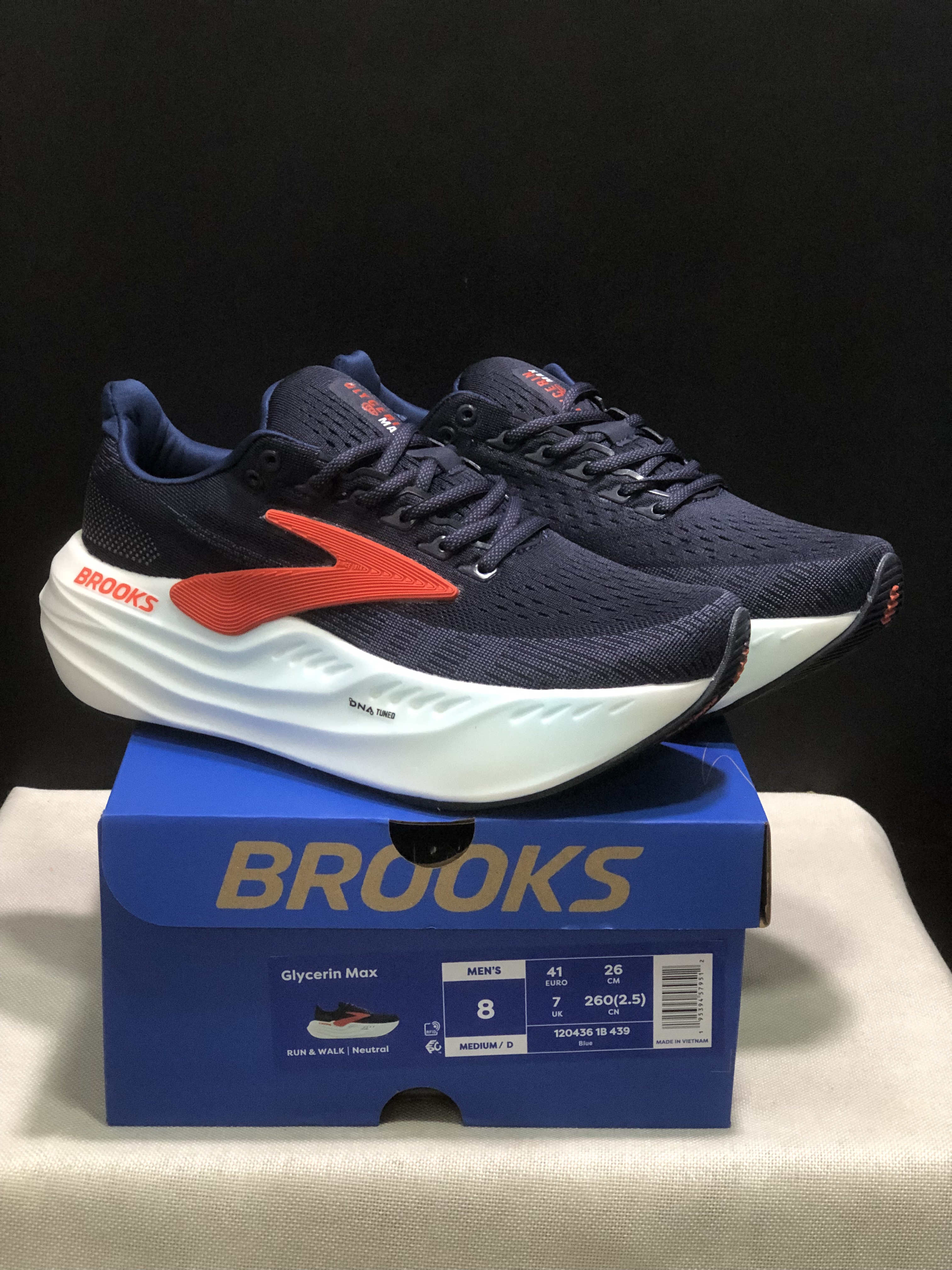 Brooks Glycerin Max Comfortable Low-top Running Shoes Dark Blue