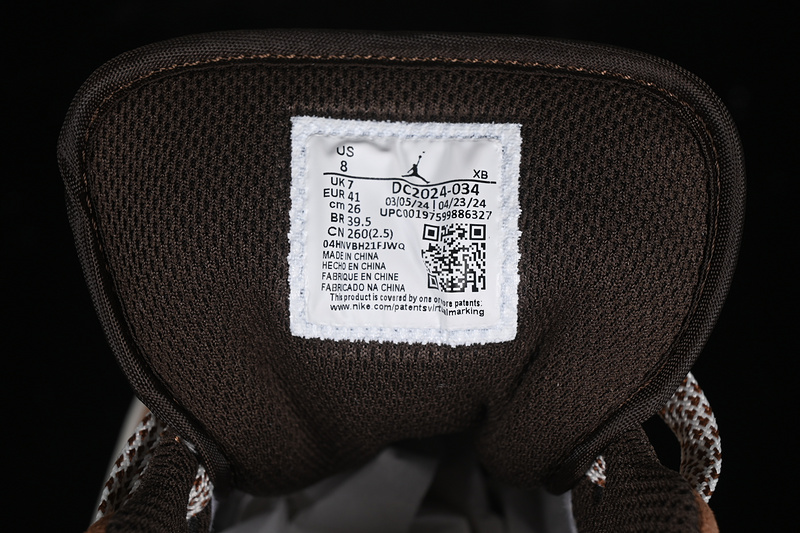 Nike Air Jordan 1 Low Black Myth Game White Brown Sneakers