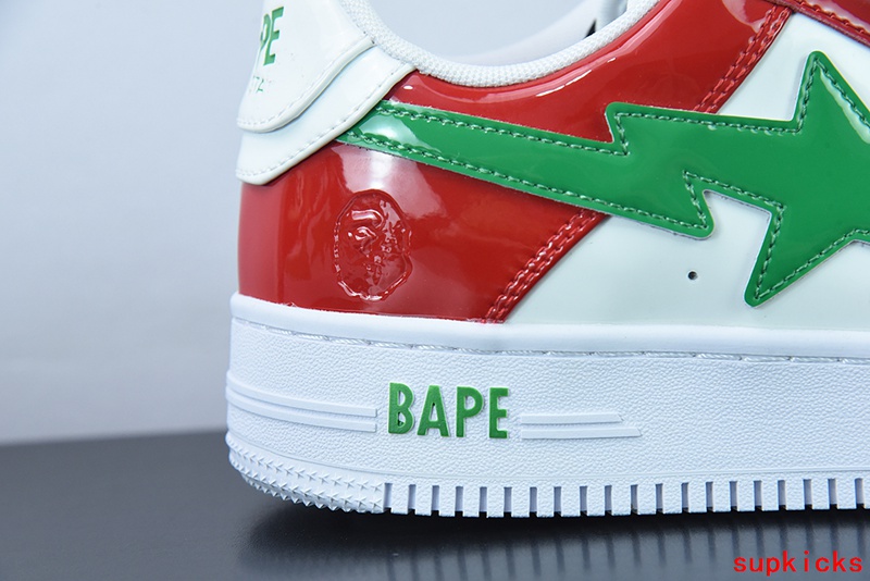 A Bathing Ape Bape Sta Low Green Red White