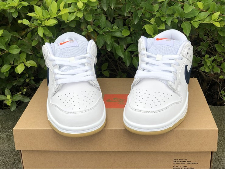 Nike Dunk Pro ISO SB Low Orange Label White Navy Sneakers